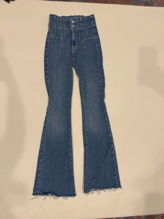 We The Free Denim - Free People High-Waist Flare Women's Jeans in Medium Blue